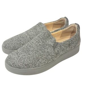 FitFlop Size 9 Grey Rally Merino Wool Slip-On Skate Sneakers Women's Shoes
